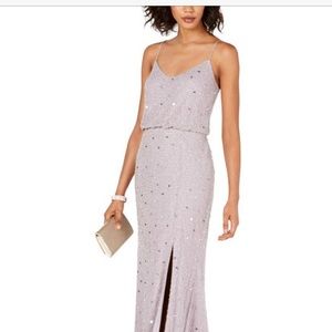 Adrianna Papell Beaded Blouson Gown